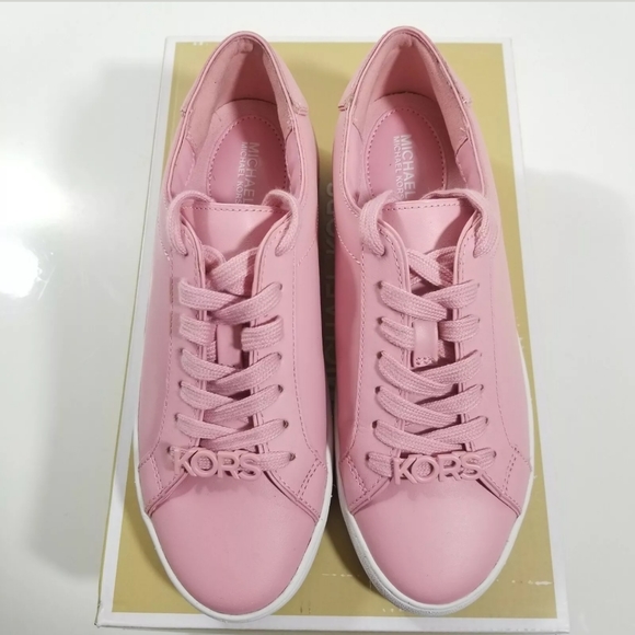Michael Kors Harper Lace Up Pink Leather Sz 6 NIB - Picture 5 of 8